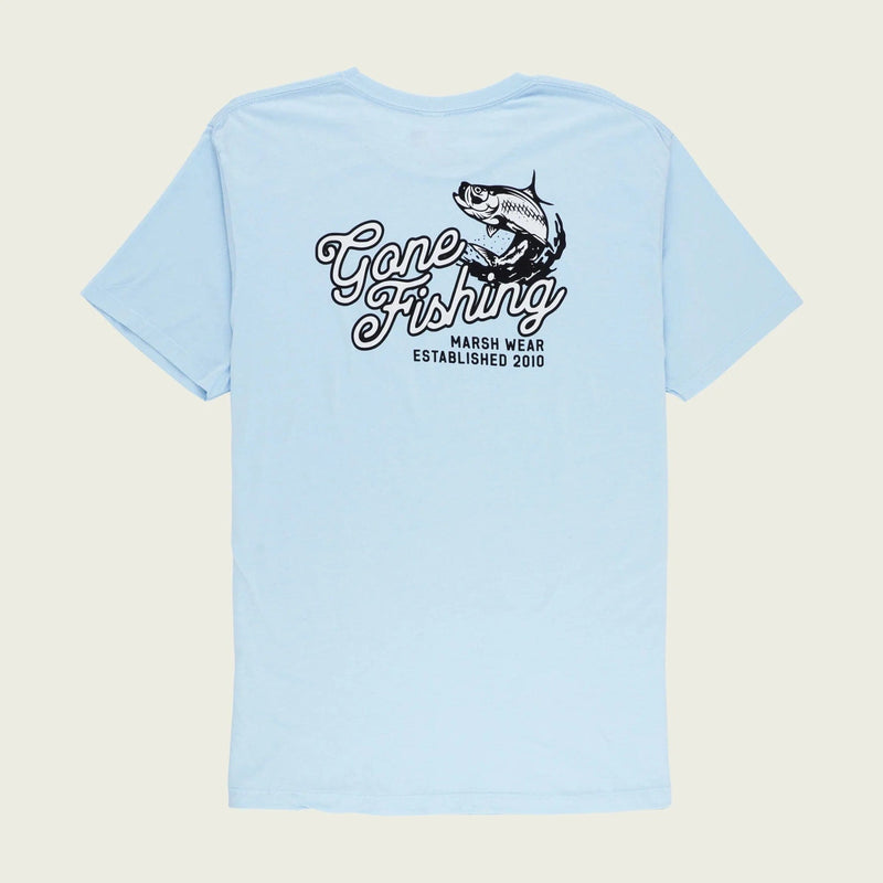 Load image into Gallery viewer, Bluesteel Heather / SM Marsh Wear Gone Fishing T-shirt - Men&#39;s Marsh Wear
