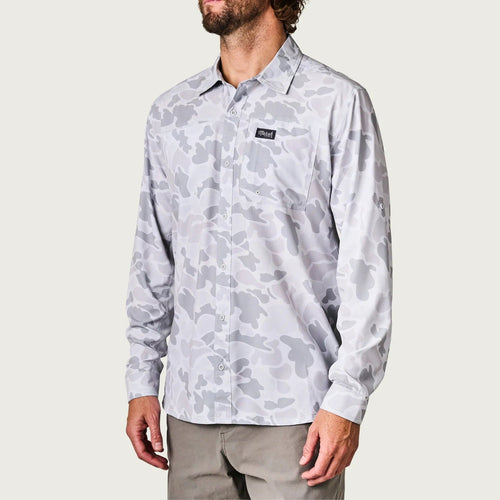 Gray Mallard Camo / SM Marsh Wear Lenwood Hagood Longsleeve Shirt - Men's Marsh Wear