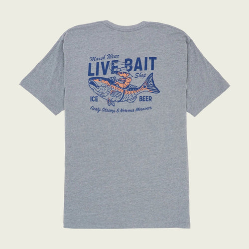 Graphite Heather / SM Marsh Wear Live Bait T-shirt - Men's Marsh Wear