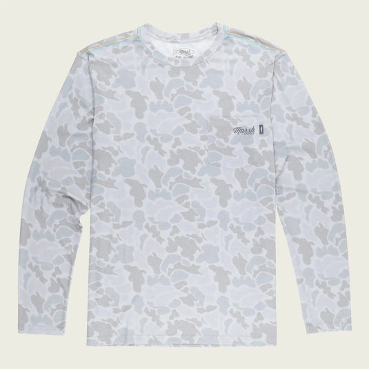 Gray Mallard Camo / SM Marsh Wear Mallard Pamlico Long Sleeve Performance Shirt - Men's Marsh Wear
