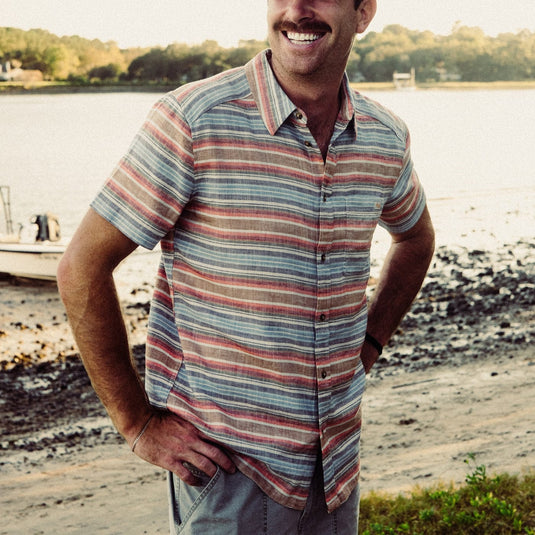 Marsh Wear Men's Layday Button Up in Spicy Orange Marsh Wear Men's Layday Button Up in Spicy Orange Marsh Wear