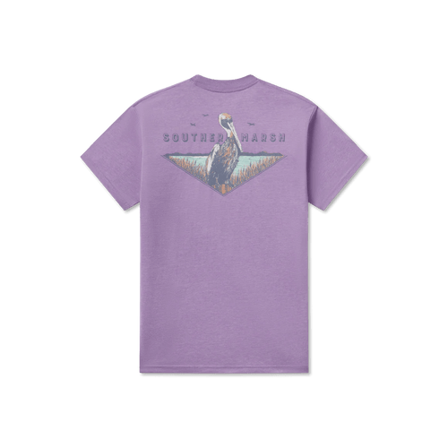 Washed Berry / SM Marsh Wear Seawash Tee Posted Pelican - Men's Southern Marsh