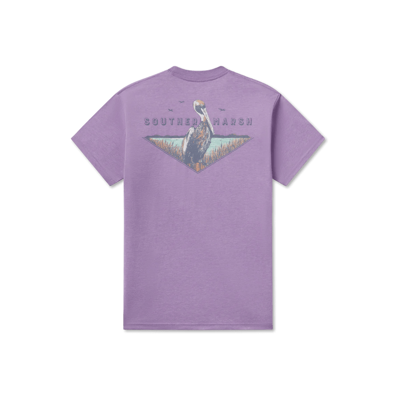 Load image into Gallery viewer, Washed Berry / SM Marsh Wear Seawash Tee Posted Pelican - Men&#39;s Southern Marsh
