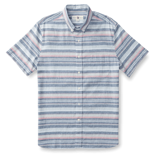 Shadow Blue / MED Men's DuckHead Short Sleeve Cotton Oxford Sport Men's DuckHead Short Sleeve Cotton Oxford Sport Duck Head