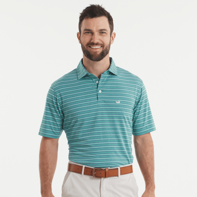 Load image into Gallery viewer, Men&#39;s Southern Marsh Maybourne Fl Stripe Polo Men&#39;s Southern Marsh Maybourne Fl Stripe Polo Southern Marsh
