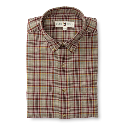 Duck Head Cotton/Wool Twill Sport Shirt - Men's