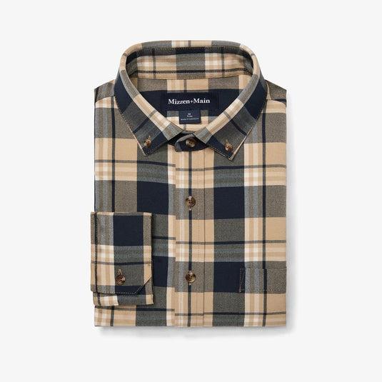 Khaki William Plaid / SM Mizzen + Main City Flannel - Men's Mizzen + Main