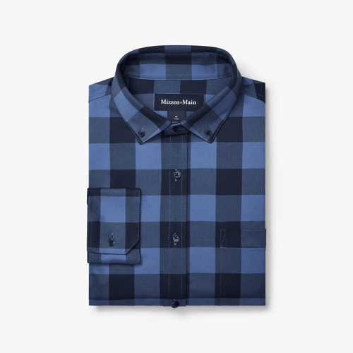 Denim Blue Buffalo Plaid / MED Mizzen + Main City Flannel Twill - Men's Mizzen + Main City Flannel Twill - Men's Mizzen + Main