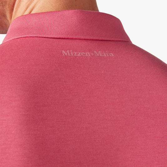 Mizzen + Main Kent Shortsleeve Polo in Red Clay Solid  - Men's Mizzen + Main