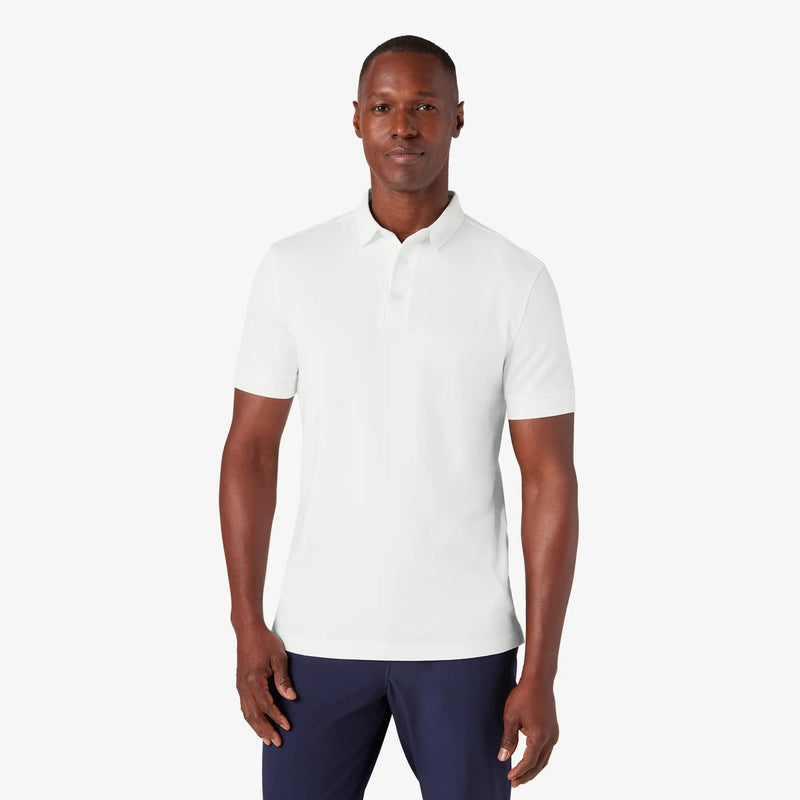 Load image into Gallery viewer, White Solid / MED Mizzen + Main Kent Shortsleeve Polo in White Solid - Men&#39;s Mizzen + Main
