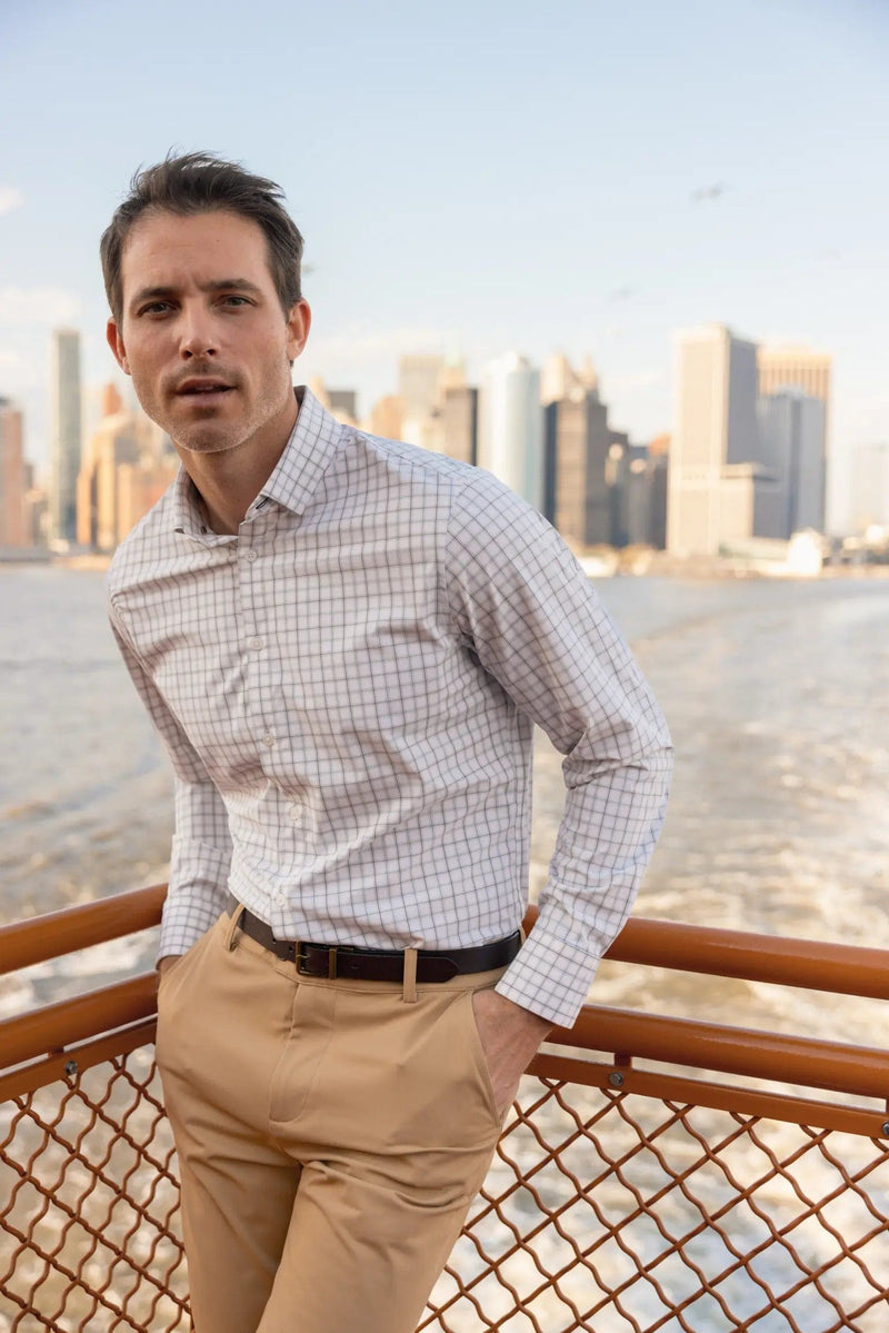 Load image into Gallery viewer, Mizzen + Main Leeward Longsleeve Dress Shirt - Men&#39;s Mizzen + Main
