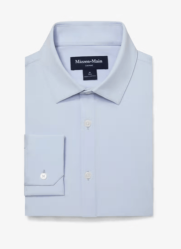 Light Blue Solid / MED Mizzen + Main Leeward Longsleeve Dress Shirt - Men's Mizzen + Main Leeward Longsleeve Dress Shirt - Men's Mizzen + Main