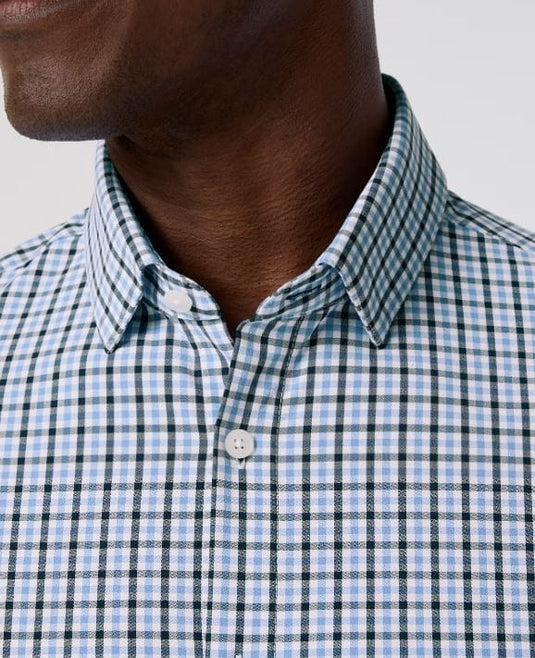 Mizzen + Main Leeward Ls Trim Dress Shirt in Navy Oaklawn Plaid Mizzen + Main Leeward Ls Trim Dress Shirt in Navy Oaklawn Plaid Mizzen + Main
