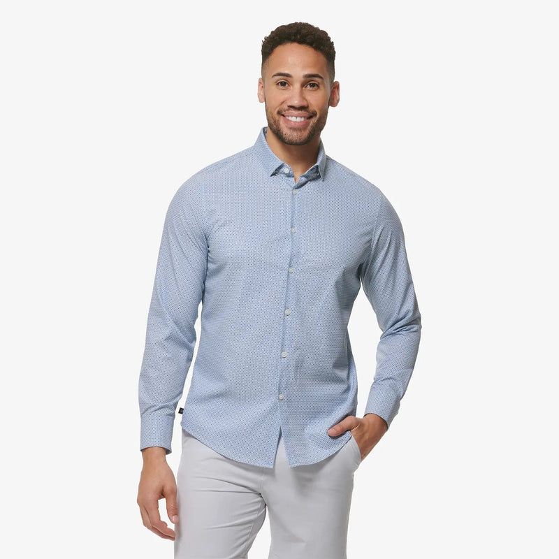 Load image into Gallery viewer, Ashley Blue Floral Print / SM Mizzen + Main Leeward No Tuck Longsleeve - Men&#39;s Mizzen + Main
