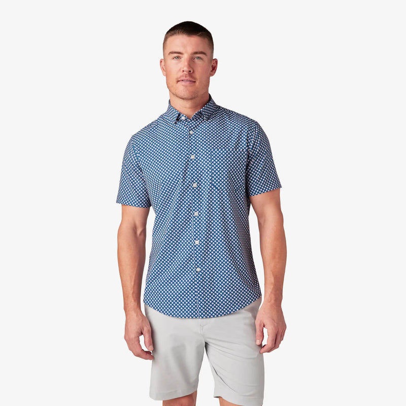 Load image into Gallery viewer, Poseidon Agave / MED Mizzen + Main Leeward Shortsleeve Dress Shirt - Men&#39;s Mizzen + Main
