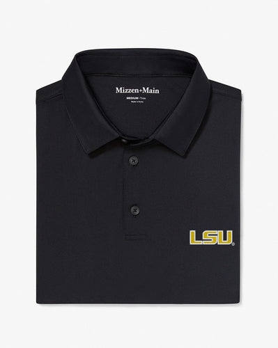 Classic / SM Mizzen + Main Lsu Versa Classic Short Sleeve Polo in Black Mizzen + Main Lsu Versa Classic Short Sleeve Polo in Black Mizzen + Main