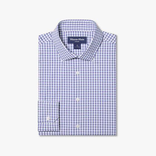 TRIM / SM Mizzen + Main Men's Leeward Dress Shirt in Purple Dusk Alex Plaid Mizzen + Main Men's Leeward Dress Shirt in Purple Dusk Alex Plaid Mizzen + Main