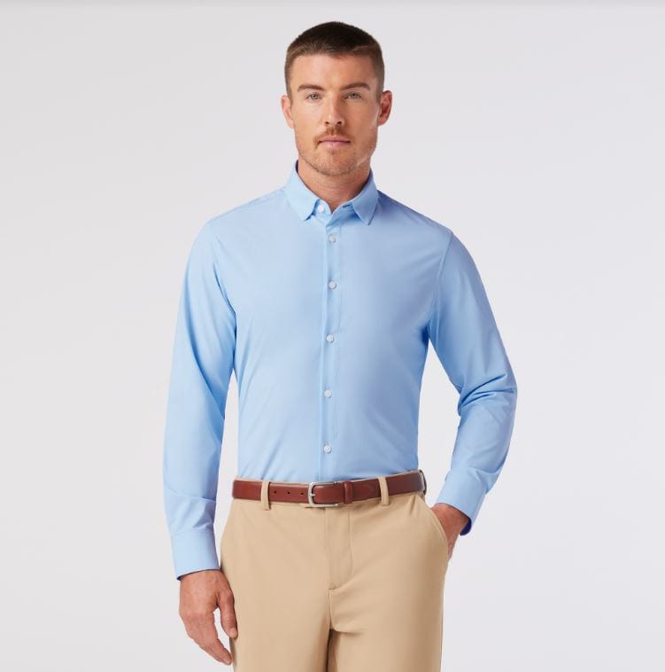 Load image into Gallery viewer, Light blue straton check / SM Mizzen + Main Men&#39;s Leeward Long Sleeve Trim Dress Shirt in Light blue straton check Mizzen + Main Men&#39;s Leeward Long Sleeve Trim Dress Shirt in Light blue straton check Mizzen + Main
