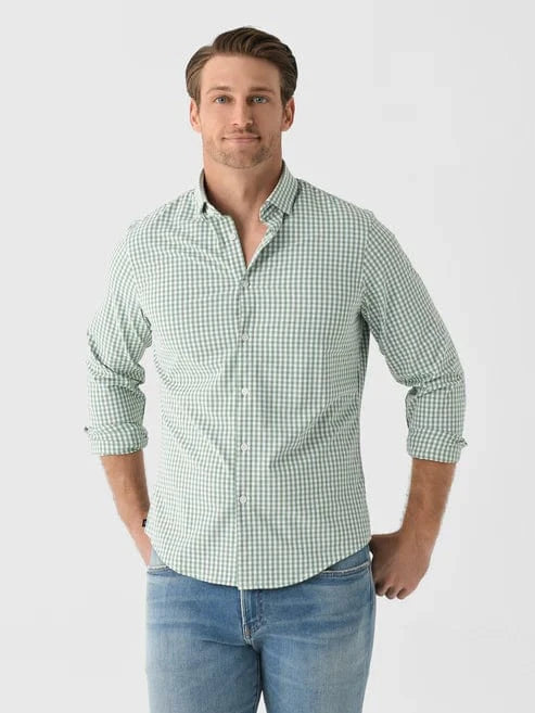 Load image into Gallery viewer, Leaf Alamo Gingham / MED Mizzen + Main Men&#39;s Leeward No Tuck Long Sleeve Dress Shirt Mizzen + Main Men&#39;s Leeward No Tuck Long Sleeve Dress Shirt Mizzen + Main
