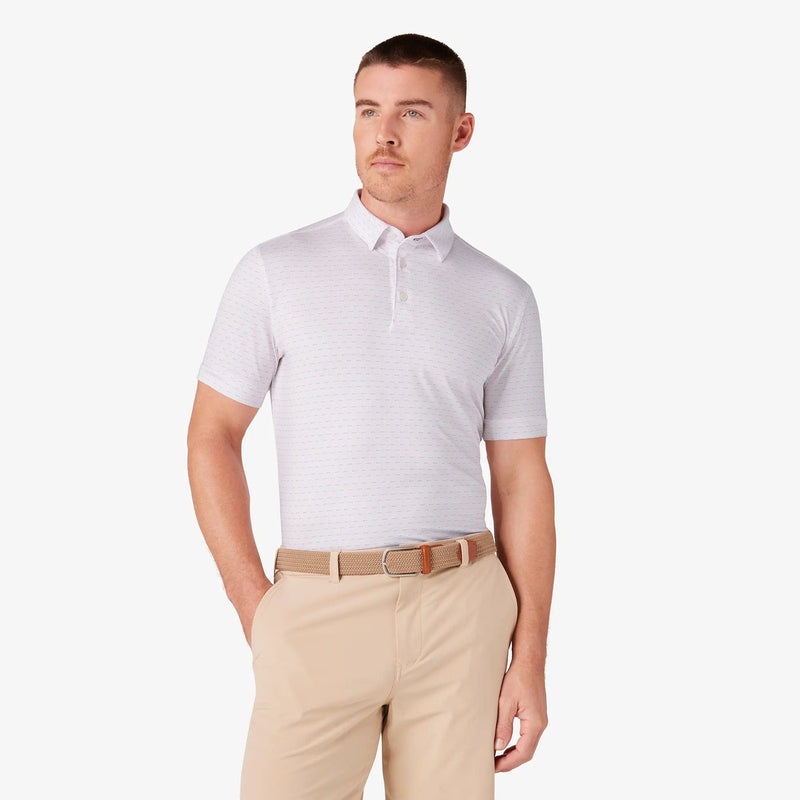 Load image into Gallery viewer, True Pink Triple Dot / MED Mizzen + Main Versa Shortsleeve Polo - Men&#39;s Mizzen + Main
