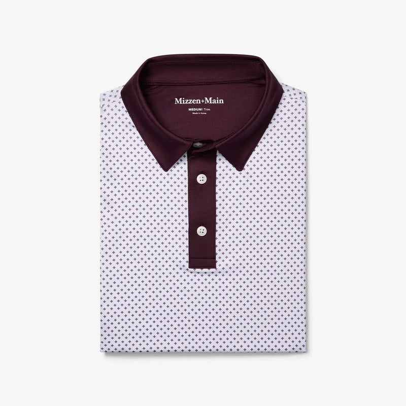 Load image into Gallery viewer, White Geo / MED Mizzen + Main Versa Shortsleeve Polo - Men&#39;s Mizzen + Main
