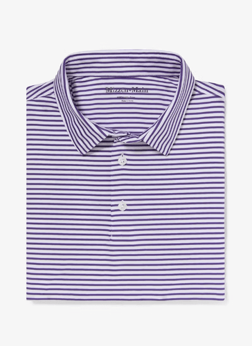 Purple Stripe / MED Mizzen + Main Versa Shortsleeve Polo Trim Fit - Men's Mizzen + Main Versa Shortsleeve Polo Trim Fit - Men's Mizzen + Main