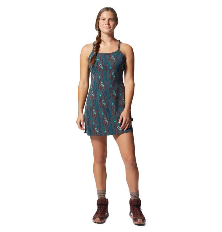 Load image into Gallery viewer, Clay Earth Geos Print / MED Mountain Hardwear Dynama Dress - Women&#39;s MOUNTAIN HARDWEAR
