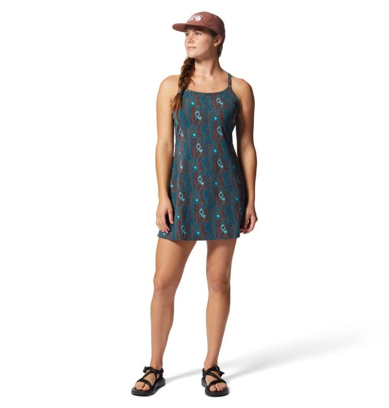 Load image into Gallery viewer, Clay Earth Geos Print / MED Mountain Hardwear Dynama Dress - Women&#39;s MOUNTAIN HARDWEAR
