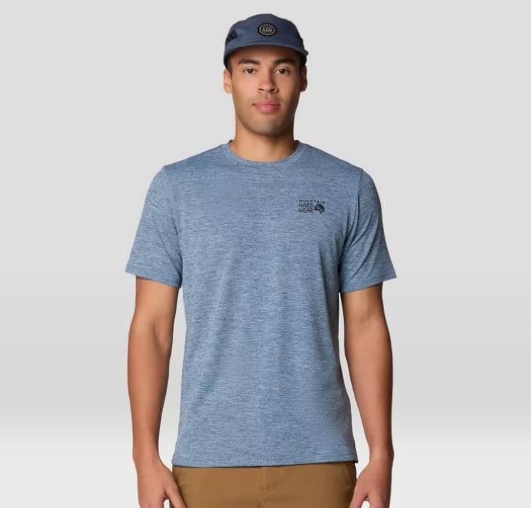 Load image into Gallery viewer, Adriatic Blue Heather / MED Mountain Hardwear Men&#39;s Sunblocker Shortsleeve T-Shirt Mountain Hardwear Men&#39;s Sunblocker Shortsleeve T-Shirt Mountain Hardwear
