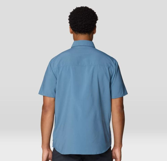 Mountain Hardwear Men's Trail Sender Short Sleeve Shirt in Adriatic Blue / Moon Blue Mountain Hardwear Men's Trail Sender Short Sleeve Shirt in Adriatic Blue / Moon Blue Mountain Hardwear
