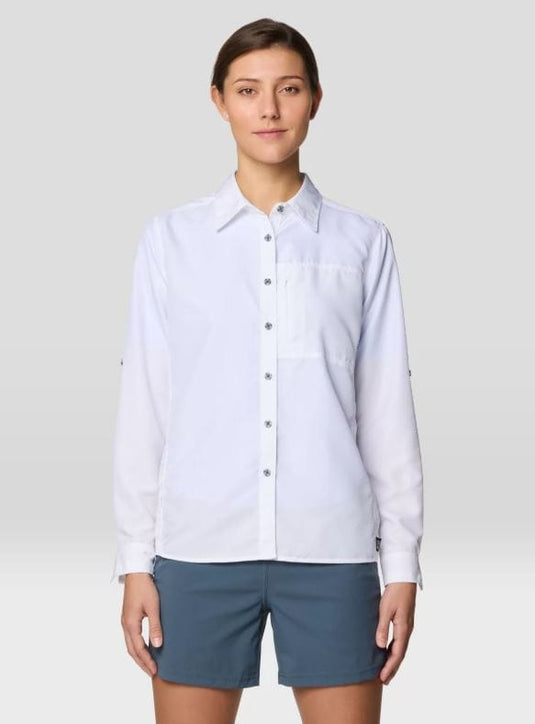 White / SM Mountain Hardwear Women's Canyon Longsleeve Shirt Mountain Hardwear Women's Canyon Longsleeve Shirt Mountain Hardwear