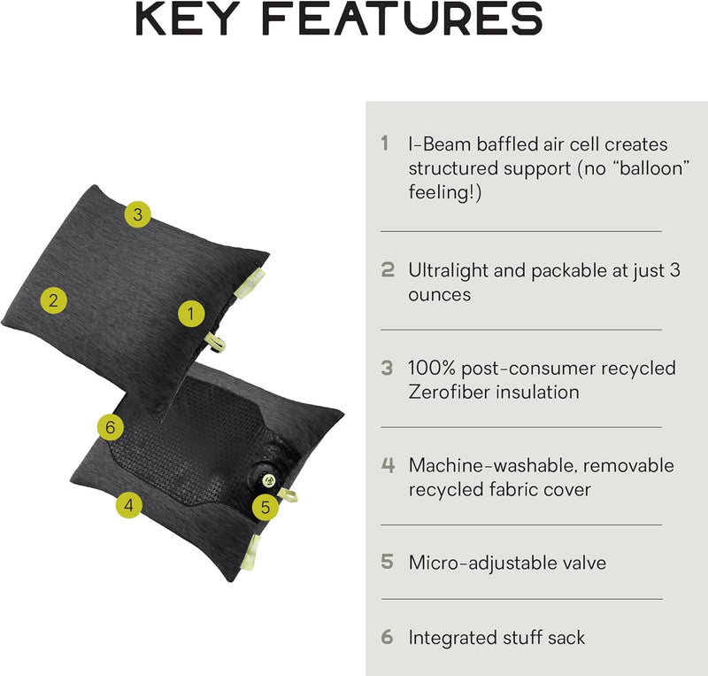 Load image into Gallery viewer, Black Pearl Nemo Fillo Elite Ultralight Pillow in Black Pearl Nemo Fillo Elite Ultralight Pillow in Black Pearl Nemo
