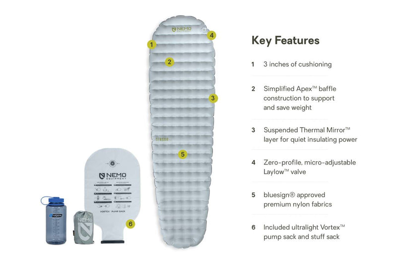 Load image into Gallery viewer, Regular Nemo Tensor Elite Ultralight Mummy Regular in Aluminum / Titanium Nemo Tensor Elite Ultralight Mummy Regular in Aluminum / Titanium Nemo
