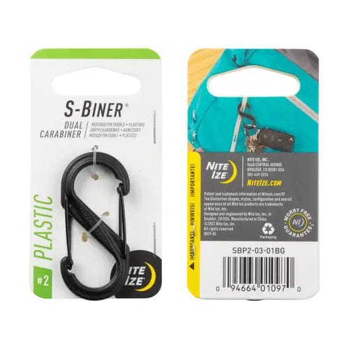 Black Nite Ize S-Biner Plastic Dual Carabiner 