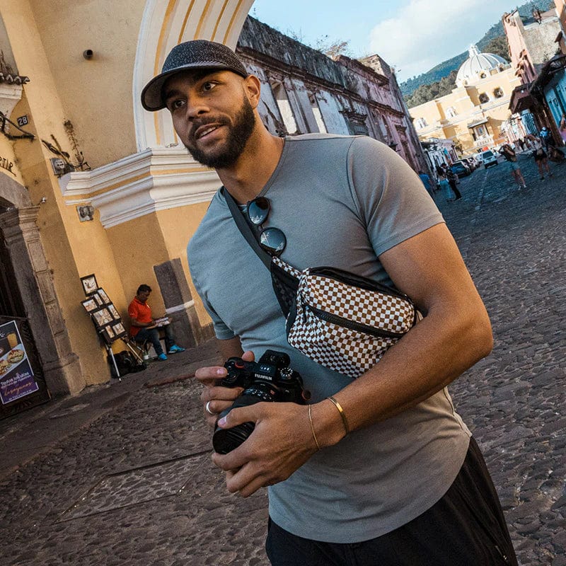 Load image into Gallery viewer, Check Coconut Nomadix Fanny Pack: Check Coconut Nomadix
