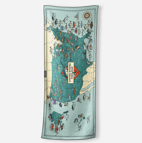 Nomadix Original United States Fish Map Nomadix Original United States Fish Map Nomadix