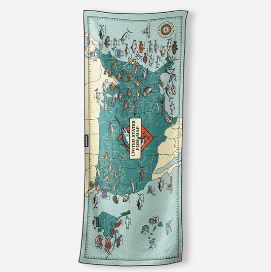 Nomadix Original United States Fish Map Nomadix Original United States Fish Map Nomadix