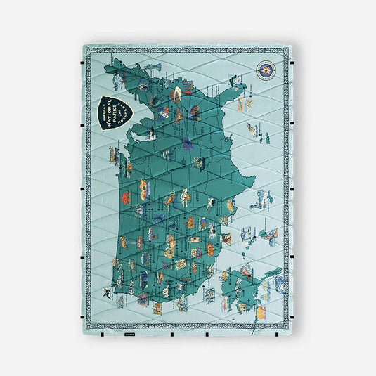 National Parks Nomadix Puffer Blanket: National Parks and Monuments Map Nomadix