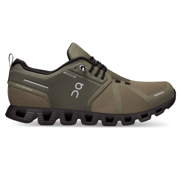 Load image into Gallery viewer, Olive | Black / 8 On Cloud 5 Waterproof Shoes in Olive | Black - Men&#39;s On Cloud 5 Waterproof Shoes in Olive | Black - Men&#39;s On
