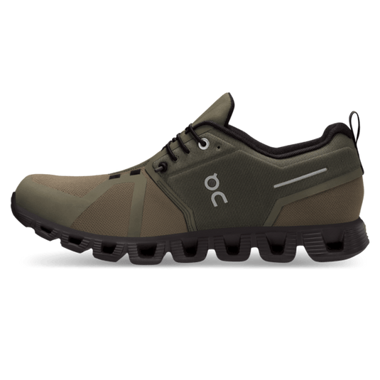 On Cloud 5 Waterproof Shoes in Olive | Black - Men's On Cloud 5 Waterproof Shoes in Olive | Black - Men's On