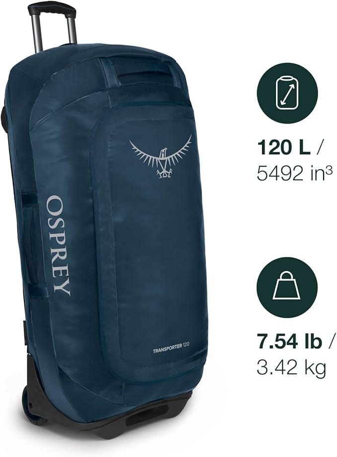 Load image into Gallery viewer, Venturi Blue Osprey Transporter Wheeled 120L Osprey Transporter Wheeled 120L OSPREY
