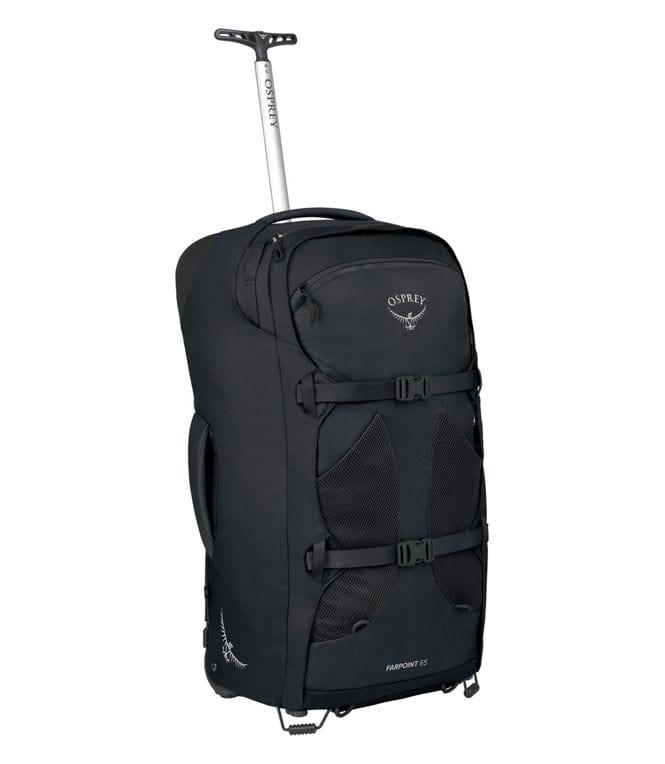 Load image into Gallery viewer, Black Osprey Women&#39;s Fairview Wheeled Travel Pack 65L Osprey Women&#39;s Fairview Wheeled Travel Pack 65L OSPREY
