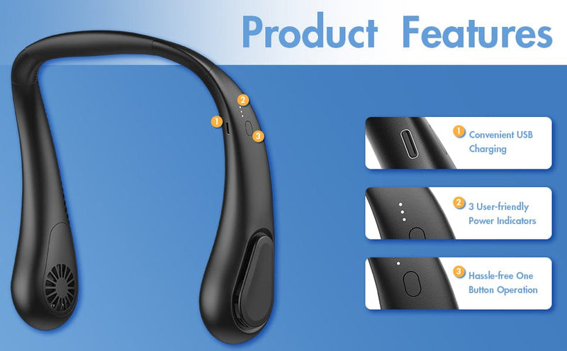 Load image into Gallery viewer, Panergy Rc Bladeless Neck Fan 5000mAh Panergy Rc Bladeless Neck Fan 5000mAh Panergy
