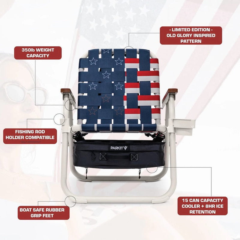 Load image into Gallery viewer, Old Glory Parkit Voyager Chair in Old Glory Parkit Voyager Chair in Old Glory Parkit
