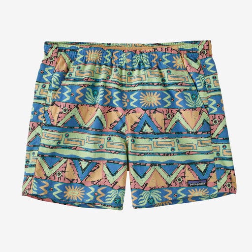 Load image into Gallery viewer, High Hopes Geo: Salamander Green / XS Patagonia Baggies Shorts 5&quot; - Women&#39;s Patagonia Inc
