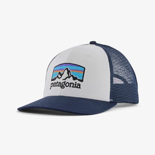 Load image into Gallery viewer, White with New Navy Patagonia Fitz Roy Horizons Trucker Hat PATAGONIA INC
