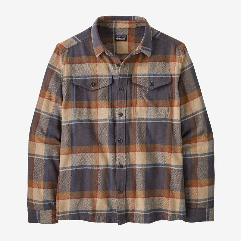 Load image into Gallery viewer, Sunrise Ridge: Forge Grey / SM Patagonia Fjord Flannel Shirt - Men&#39;s Patagonia Fjord Flannel Shirt - Men&#39;s Patagonia Inc
