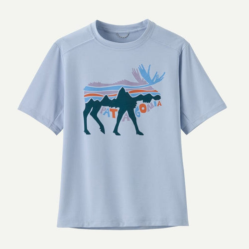 Fleck Blue / SM Patagonia Kid's Capilene Silkweight Tee in Fleck Blue Patagonia Kid's Capilene Silkweight Tee in Fleck Blue Patagonia Inc