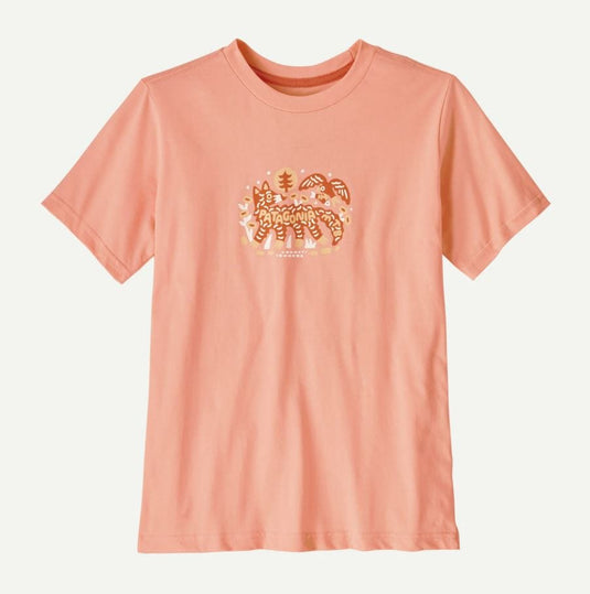 Patagonia Kid's Graphic T-shirt in Tready to Roll: Sunlit Pink Patagonia Kid's Graphic T-shirt in Tready to Roll: Sunlit Pink Patagonia Inc