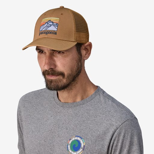Patagonia Line Logo Ridge LoPro Trucker Hat Grayling Brown